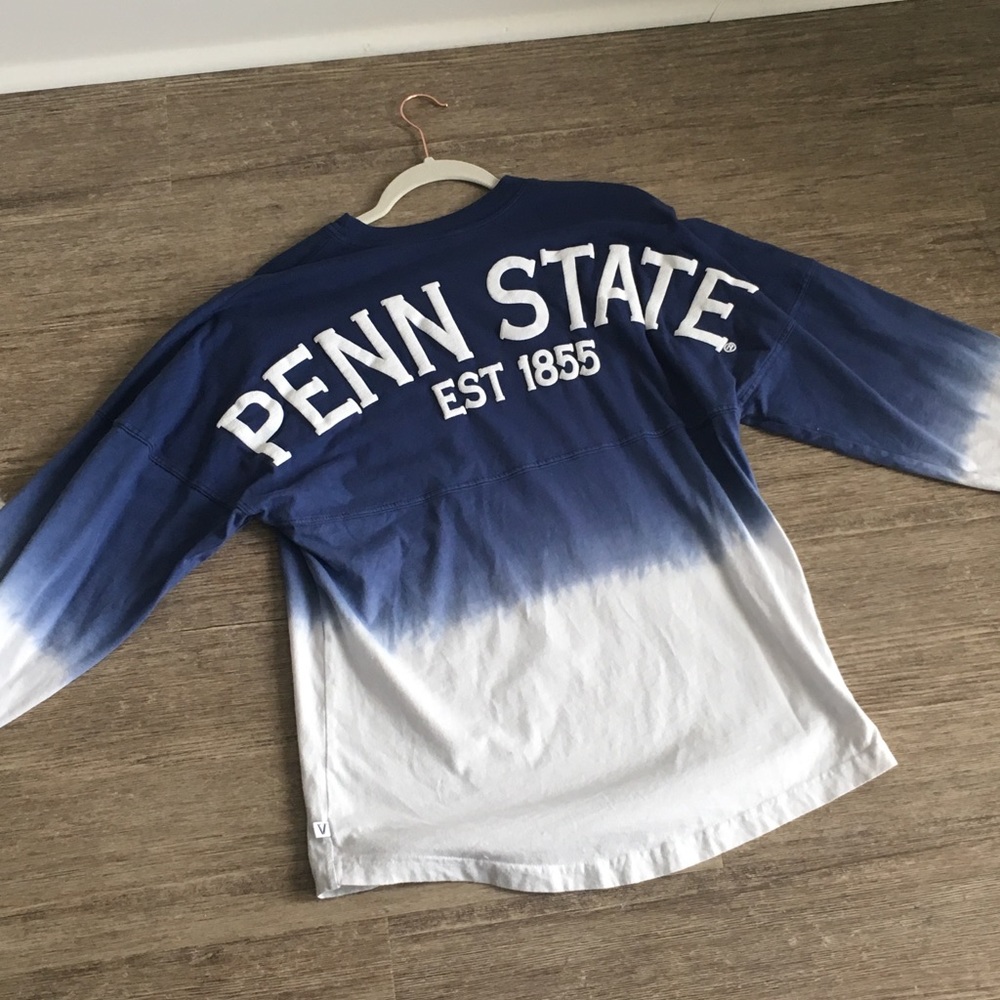 Venley NCAA Penn State Dip Dye Long Sleeve Shirt XS